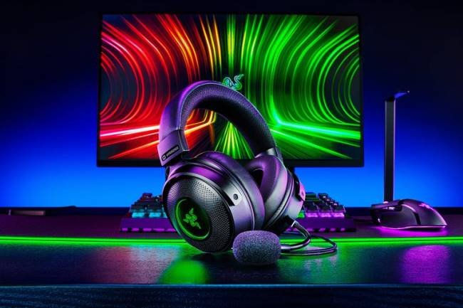 Kraken v3 Hypersense Razer ZF6495 jeden kolor dźwięk w grach