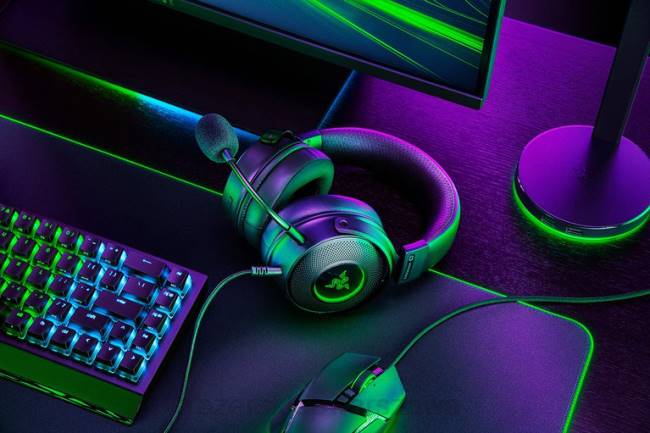 Kraken v3 Hypersense Razer ZF6495 jeden kolor dźwięk w grach