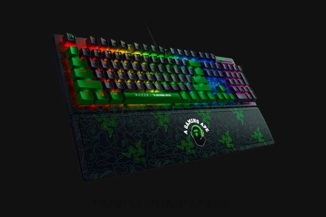 blackwidow v3 - zielony przełącznik - us Razer X *A Bathing Ape ZF6460 zielony klawiatura