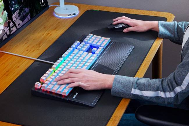 blackwidow v3 - zielony przełącznik - us - edycja roblox Razer ZF6459 biały klawiatura