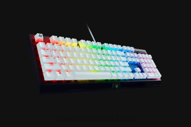 blackwidow v3 - zielony przełącznik - us - edycja roblox Razer ZF6459 biały klawiatura
