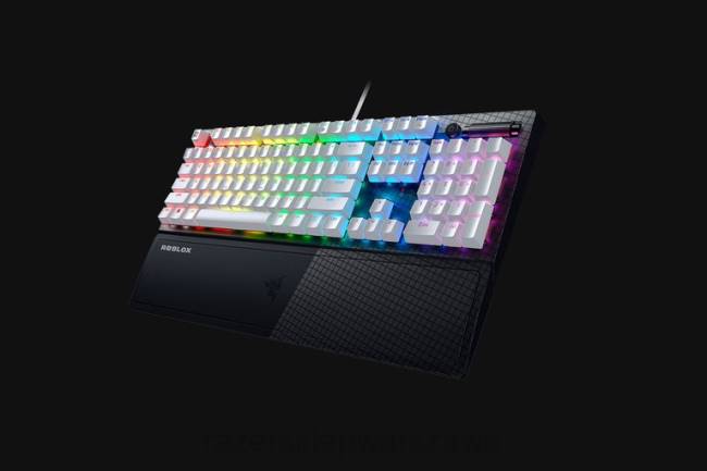 blackwidow v3 - zielony przełącznik - us - edycja roblox Razer ZF6459 biały klawiatura