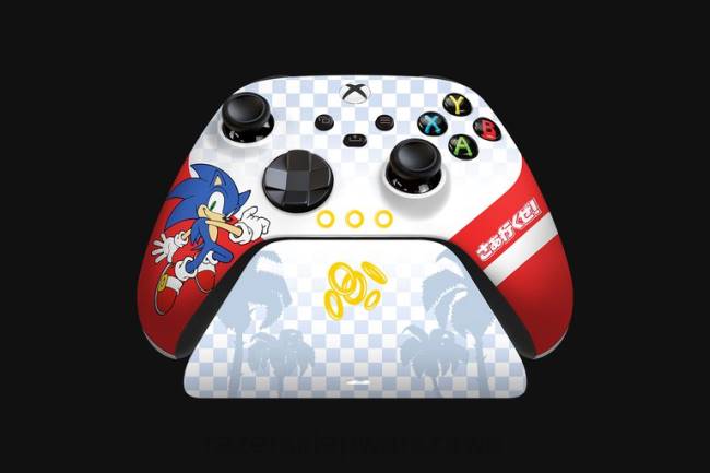 Kontroler bezprzewodowy Sonic the Hedgehog i podstawka do szybkiego ładowania dla konsoli Xbox Razer ZF64167 jeden kolor konsola