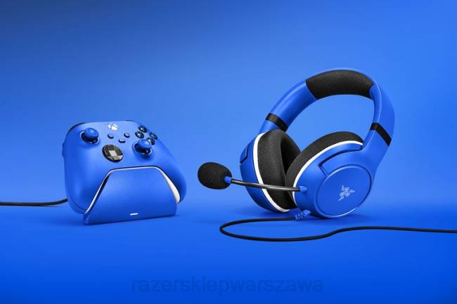 niezbędny pakiet duetu na konsolę Xbox Razer ZF64175 szok niebieski konsola
