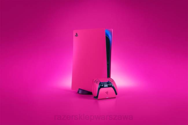 podstawka szybkiego ładowania do konsoli PS5 Razer ZF64173 różowy konsola