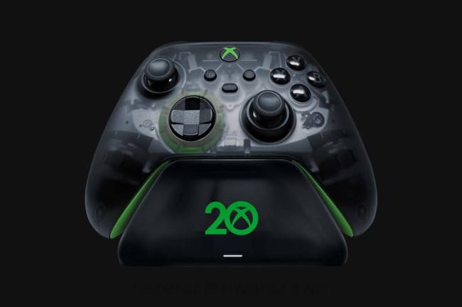 uniwersalna podstawka szybkiego ładowania do konsoli Xbox - limitowana edycja z okazji 20. rocznicy konsoli Xbox Razer ZF64166 jeden kolor konsola