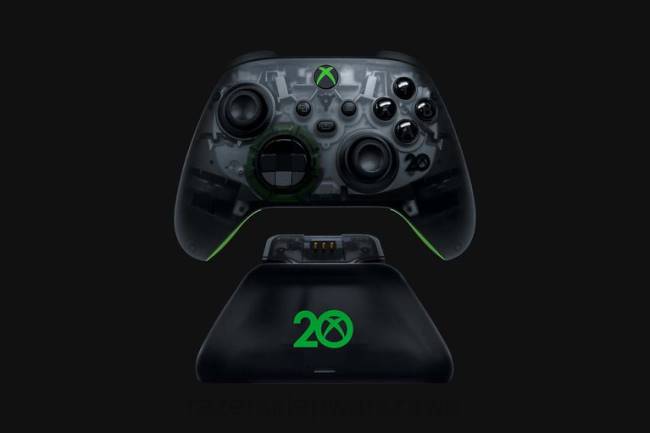 uniwersalna podstawka szybkiego ładowania do konsoli Xbox - limitowana edycja z okazji 20. rocznicy konsoli Xbox Razer ZF64166 jeden kolor konsola