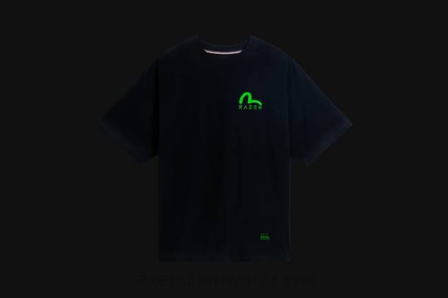 T-shirt z nadrukiem evisu daicock Razer ZF64191 jeden kolor strój