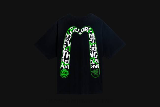 T-shirt z nadrukiem evisu daicock Razer ZF64191 jeden kolor strój